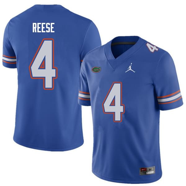 Men's NCAA Florida Gators David Reese #4 Stitched Authentic Jordan Brand Royal College Football Jersey WLN7665TP